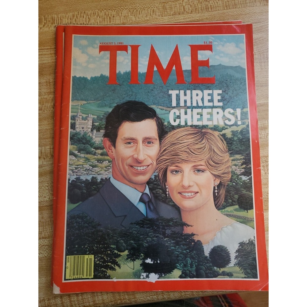 Time Magazine August 3 1981 Three Cheers! Charles & Diana Vintage Newsstand Ed.